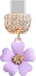 Purple Crystal Anti-Dust Plug for Phones