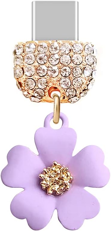 Purple Crystal Anti-Dust Plug for Phones
