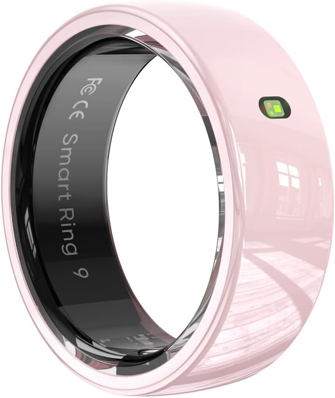 Pink Ceramic Smart Ring for Women
