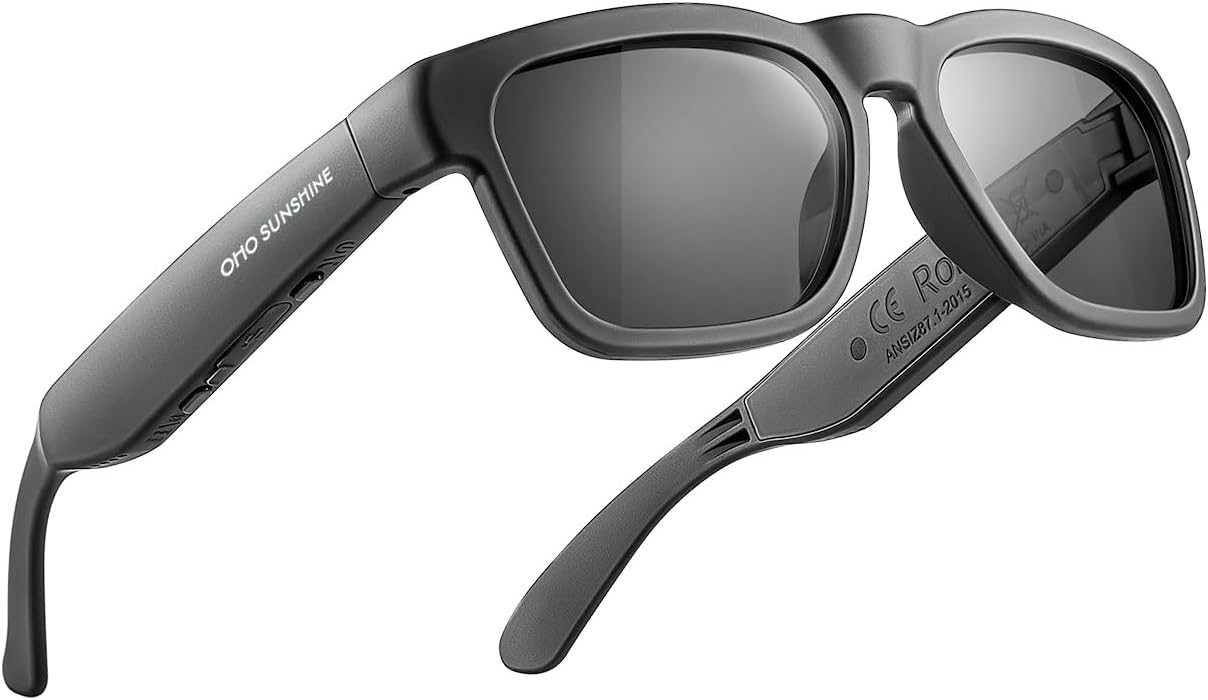 OhO Smart Polarized Sunglasses w/ Bluetooth & Voice, Grey