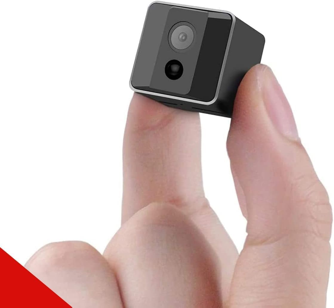 HD 1080P Portable Small Nanny Cam with Night Vision,Wireless Mini Spy Camera Body Cam Surveillance Cameras for Home Security Indoor/Outdoor Small Security Camera No WiFi Needed
