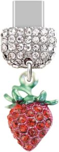 Strawberry Crystal Anti-Dust Plug for Type-C/iPhone