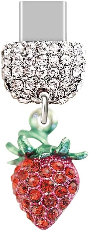 Strawberry Crystal Anti-Dust Plug for Type-C/iPhone