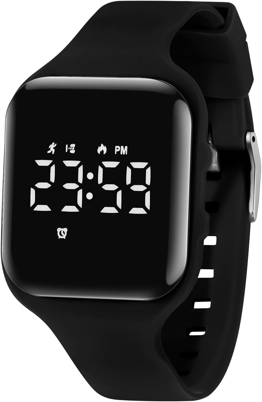 Waterproof Kids Watch: Step Counter, Vibration Alarm, No App