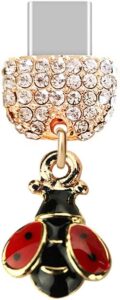 Type-C Anti Dust Plug Ladybug Charm Android(Red)