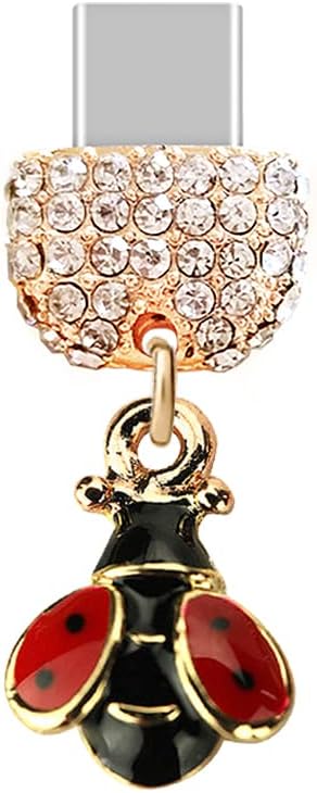 Type-C Anti Dust Plug Ladybug Charm Android(Red)