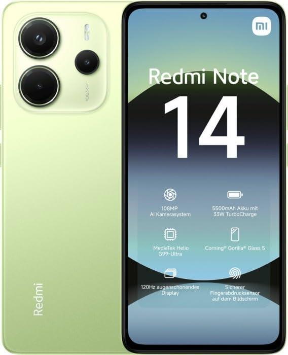 Redmi Note 14 256GB+8GB 6.67" 120Hz 108MP Global Lime Green