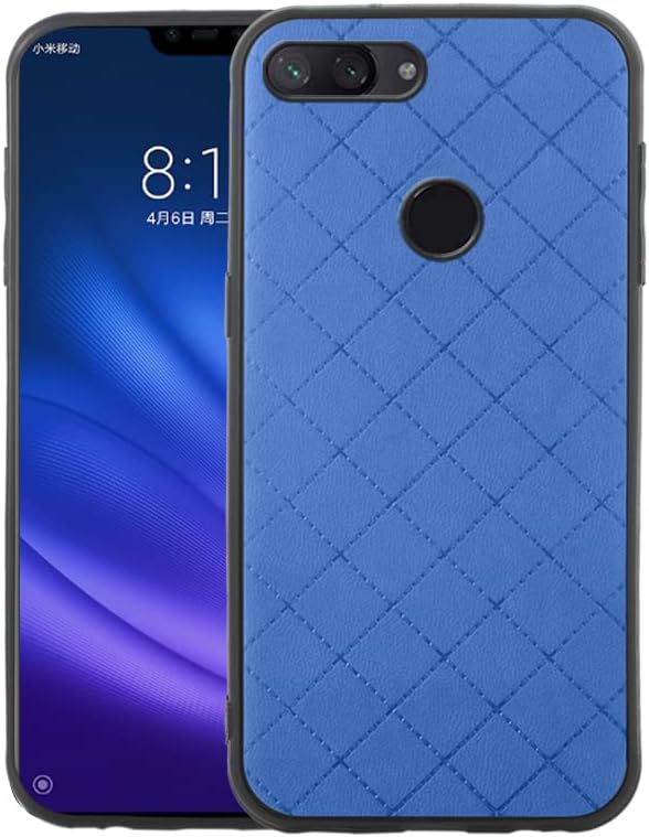 ELISORLI Rugged Slim Anti-Slip TPU Case for Mi8 Lite Blue