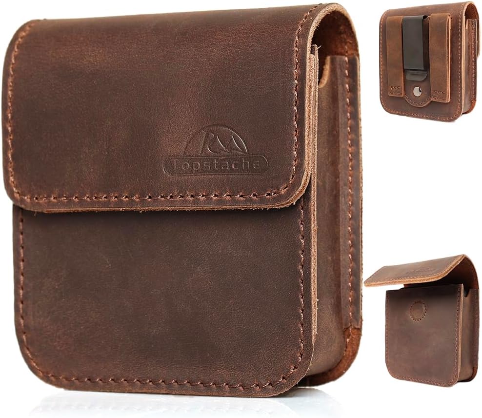 Topstache Leather Holster for Z Flip 3-6 & Razr, Darkbrown