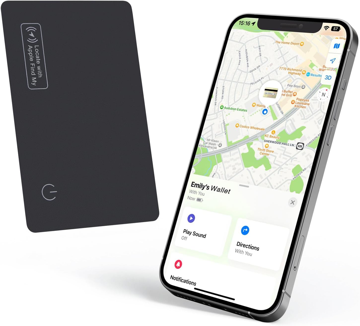 Eelexa Find My Tracker Card - Rechargeable & IP68