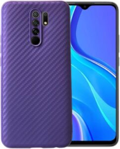 Xiaomi Redmi 9 Matte Carbon Fiber Case - Purple