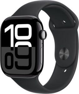 Apple Watch S10 GPS 46mm, Jet Blk Alum/Blk Sport Band