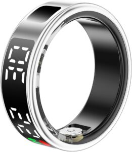 Smart Ring Fitness Tracker, Waterproof w/ Charging Case