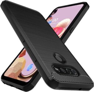 Osophter for LG K51 Case,LG Reflect Case,LG Q51 Case Shock-Absorption Flexible TPU Rubber Protective Cell Phone Cover for LG K51(Black)