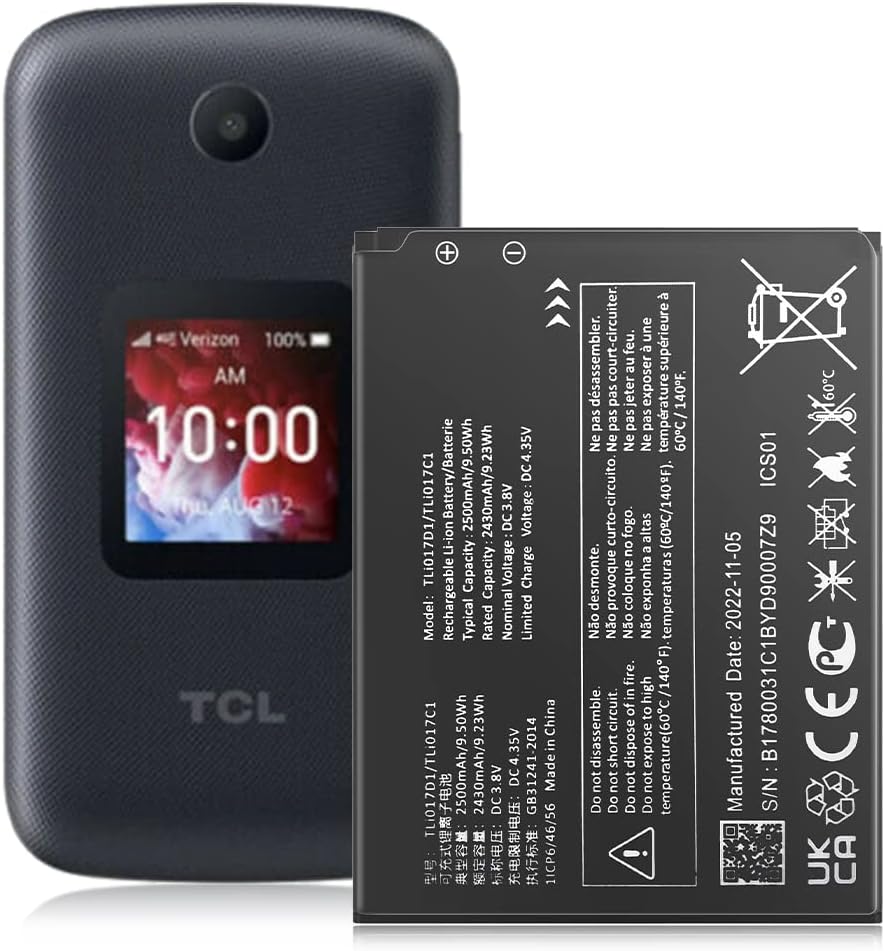 TLi017D1 2500mAh Li Battery for TCL Flip Pro