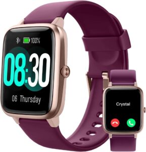 GRV Women's Purple Smartwatch: Fitness & Heart Rate Tracker