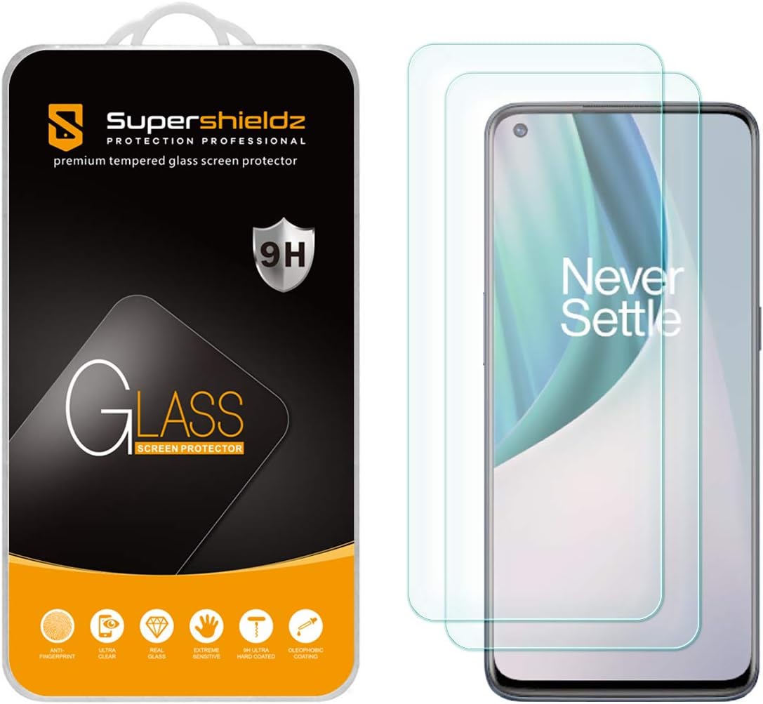Supershieldz 2-Pack Bubble-Free Tempered Glass OnePlus N105G