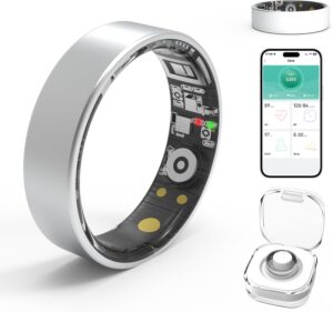 Smart Ring: Fitness Tracker, No Subscription, Waterproof for iPhone/Android
