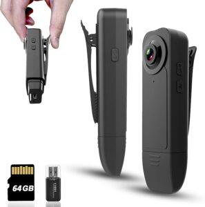 Mini Bodycam HD 1080P Night Vision 64GB 5HR