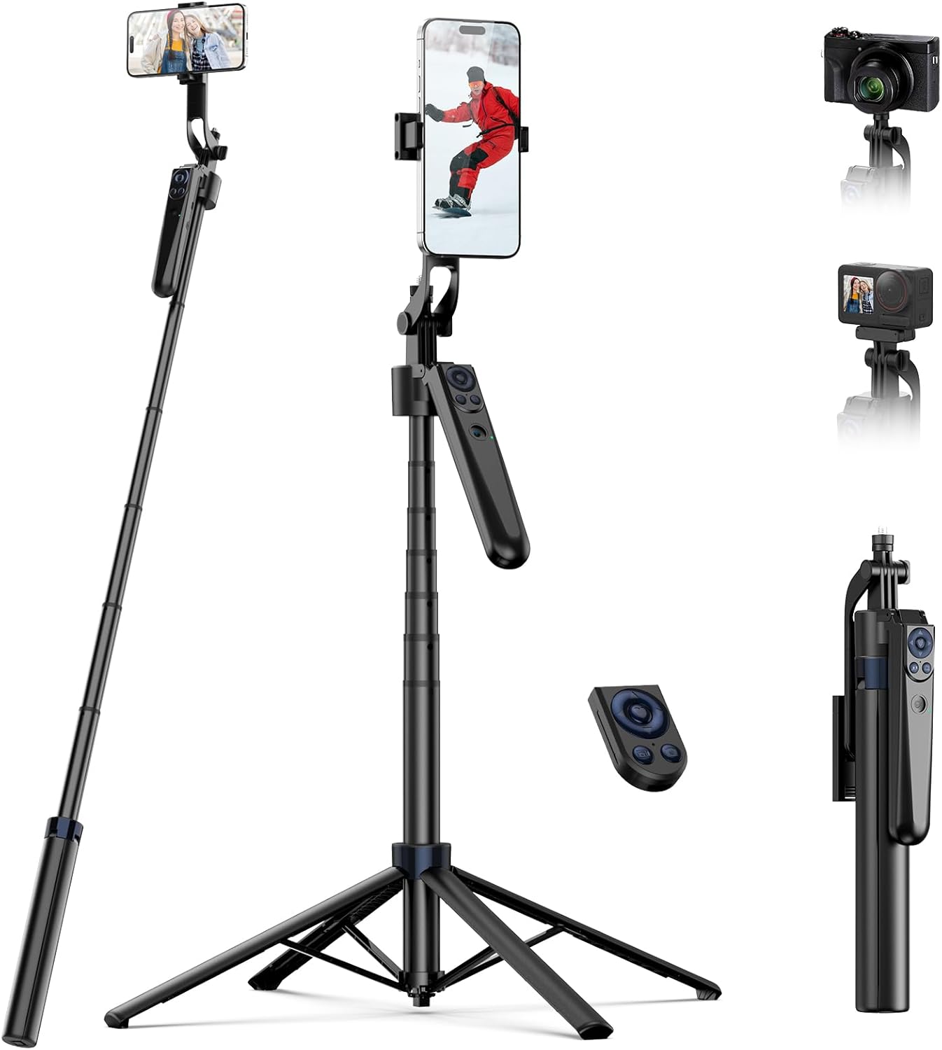 TELESIN 63" Auto-Tracking Tripod for Phone/Camera