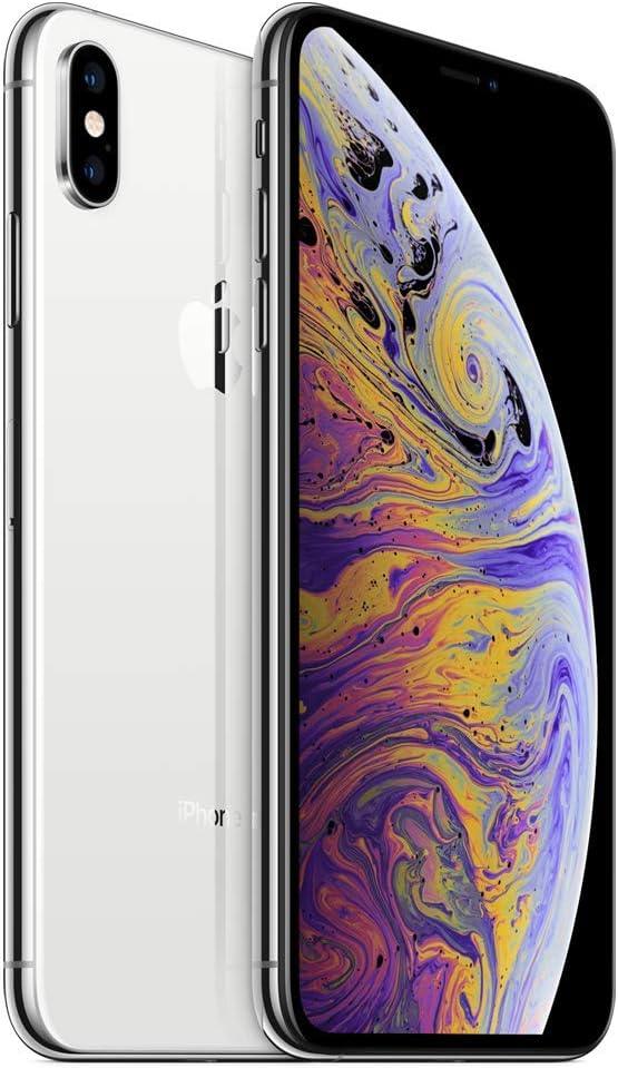 Apple iPhone XS Max 256GB Silver (Renewed, US GSM)