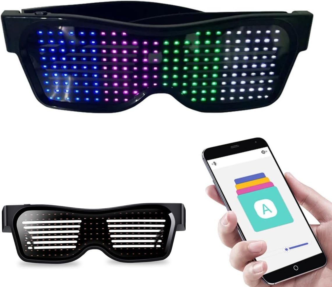 Bluetooth App-Controlled LED Party Glasses