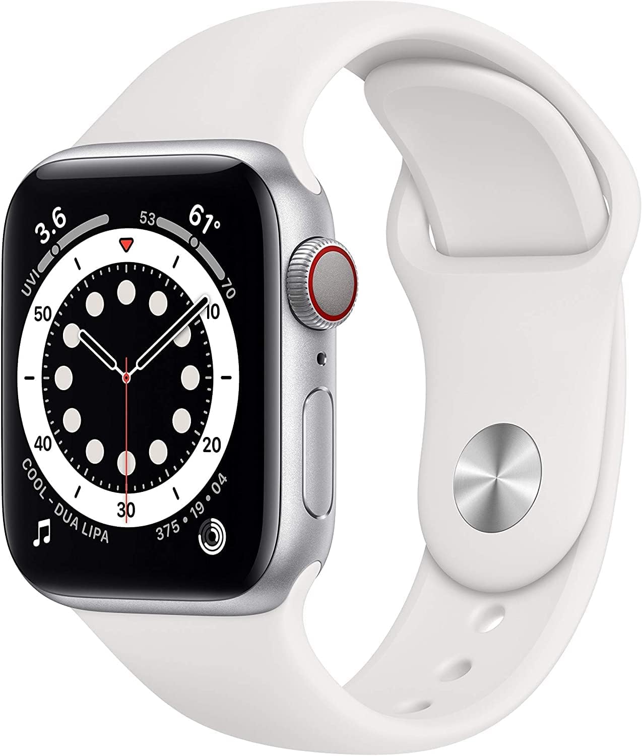 Apple Watch S6 40mm GPS+Cell Silver/White(Renewed)
