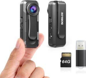 BOBLOV W1 64GB 1080P Body Cam w/2 Clips Loop TimeStamp