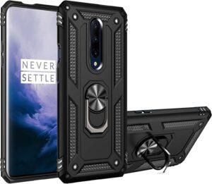OnePlus 7 Pro Military Armor Case w/Magnetic Stand(Black)