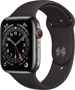 Apple Watch Series 6 GPS + Cellular 44mm Graphite SS (Renewed)