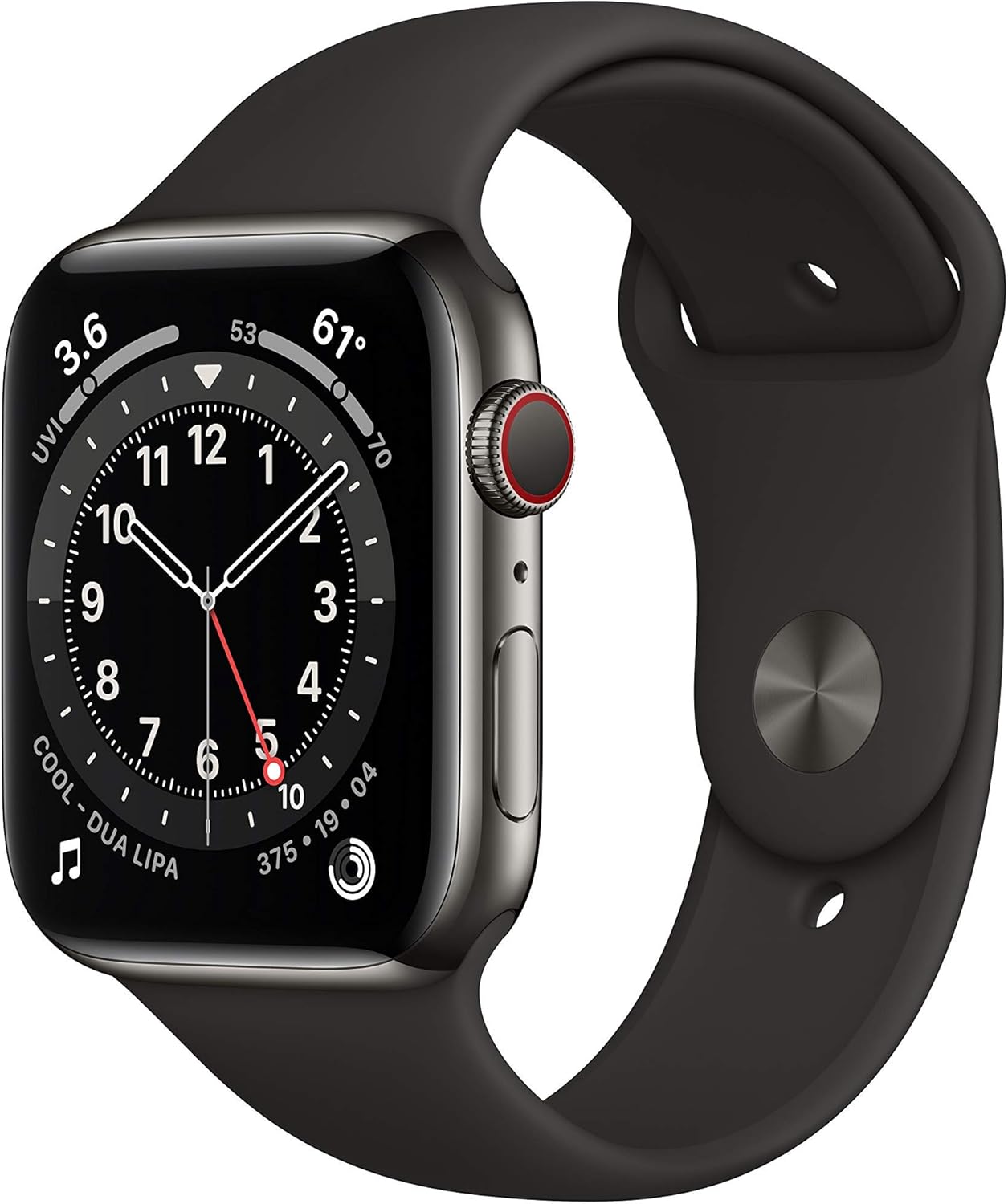 Apple Watch Series 6 GPS + Cellular 44mm Graphite SS (Renewed)