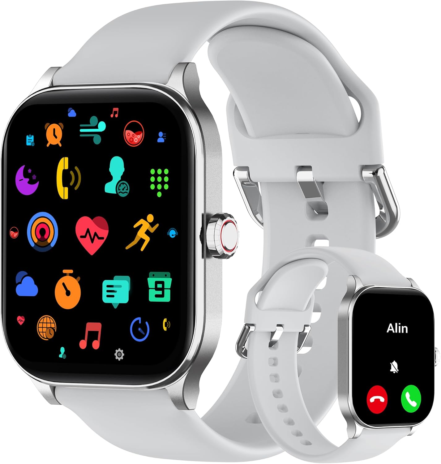 1.85" Call Watch, HR, Sleep, 100+Sports, IP68, Android/iOS