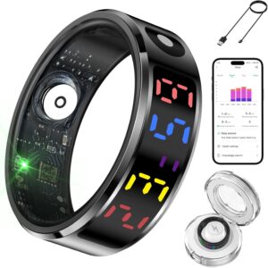 Smart Ring: Color Screen, Health Tracker, Waterproof