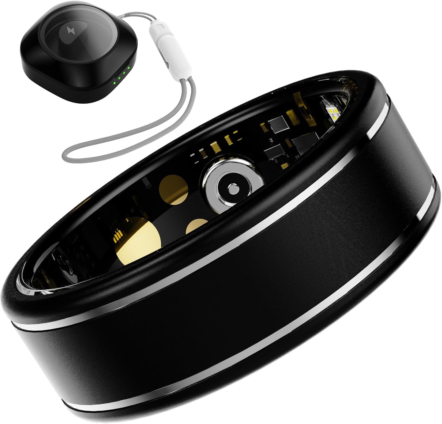 Men's Activity Tracker Smart Ring - Health Monitoring, Waterproof, No Fee