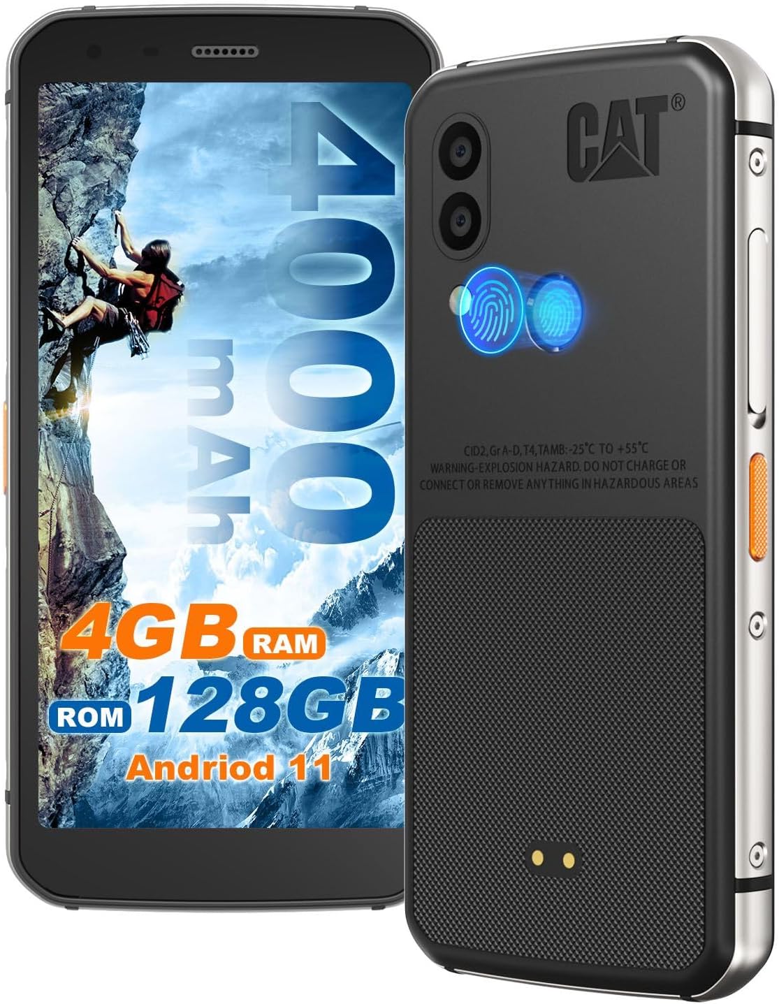 CAT S62 Unlocked 128GB Rugged IP68 Waterproof Black New