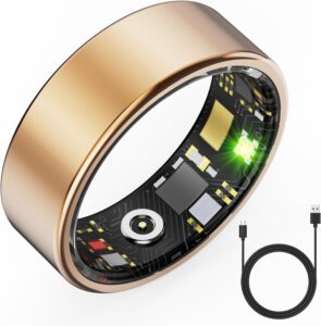 HitTopss Smart Ring, Fitness Tracker, Gold