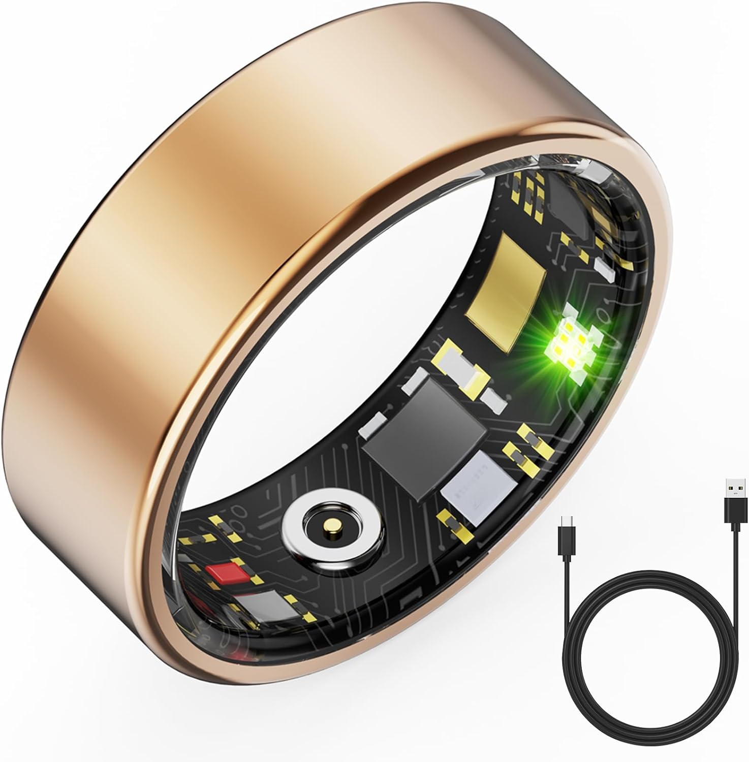 HitTopss Smart Ring, Fitness Tracker, Gold