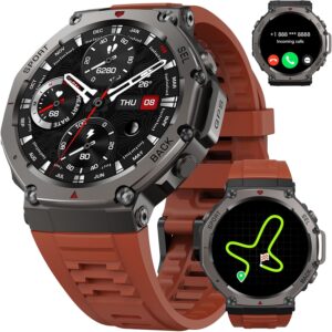 GPS Smartwatch 50M Waterproof, AMOLED, HR, 170+ Sports Red
