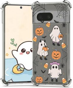 Google Pixel 8 Halloween Case: Pumpkin Ghost Design