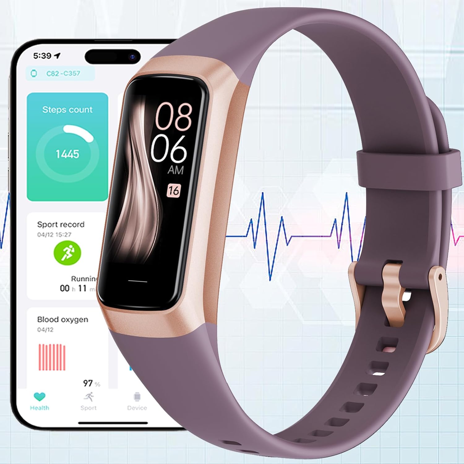 Smart Fitness Watch Health Monitor for Android iOS
