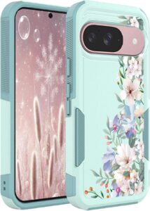 Pixel 10 & 10 Pro Floral Case (Mint Green)