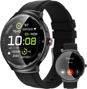 AMOLED Fitness Tracker with Calling, Waterproof, Android/iOS