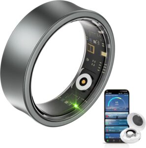 AI Health & Fitness Tracker Ring, 10ATM Waterproof