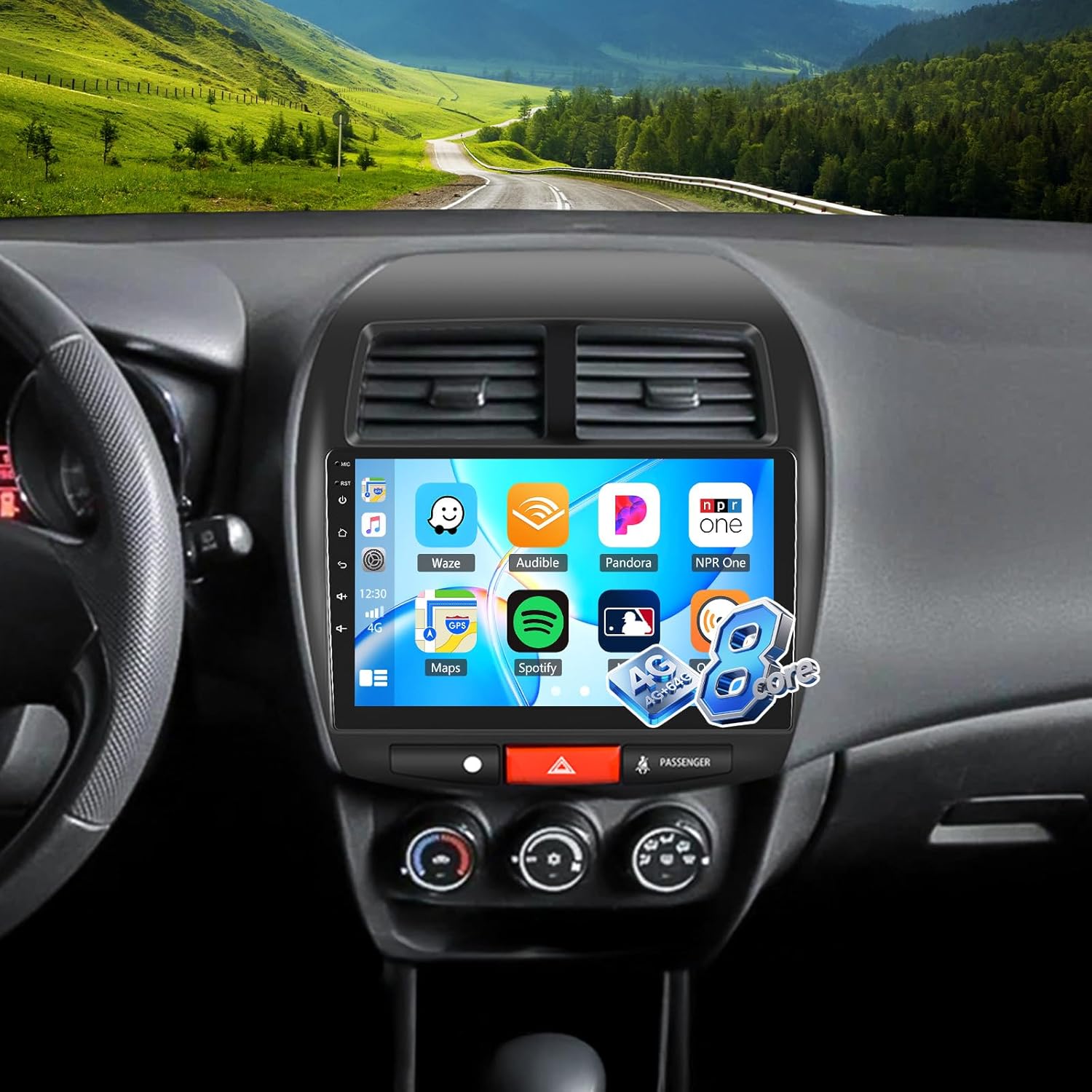 Android Car Stereo w/ Wireless CarPlay for Mitsubishi