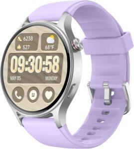 Fitpolo Women's 1.3" AMOLED Smartwatch w/Calls,HR/SpO2,IP68