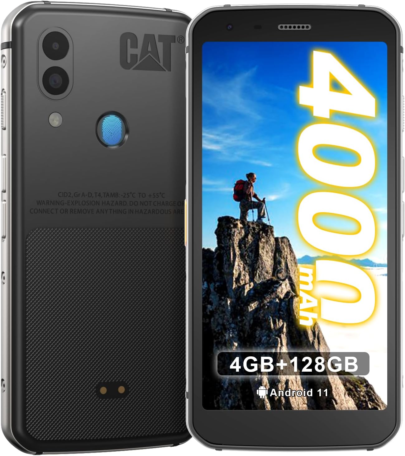 CAT S62 Rugged Unlocked 128GB/4GB IP68 12MP DualCam Black