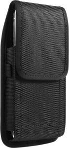 Men's Large Vertical Nylon Belt Phone Holster Universal