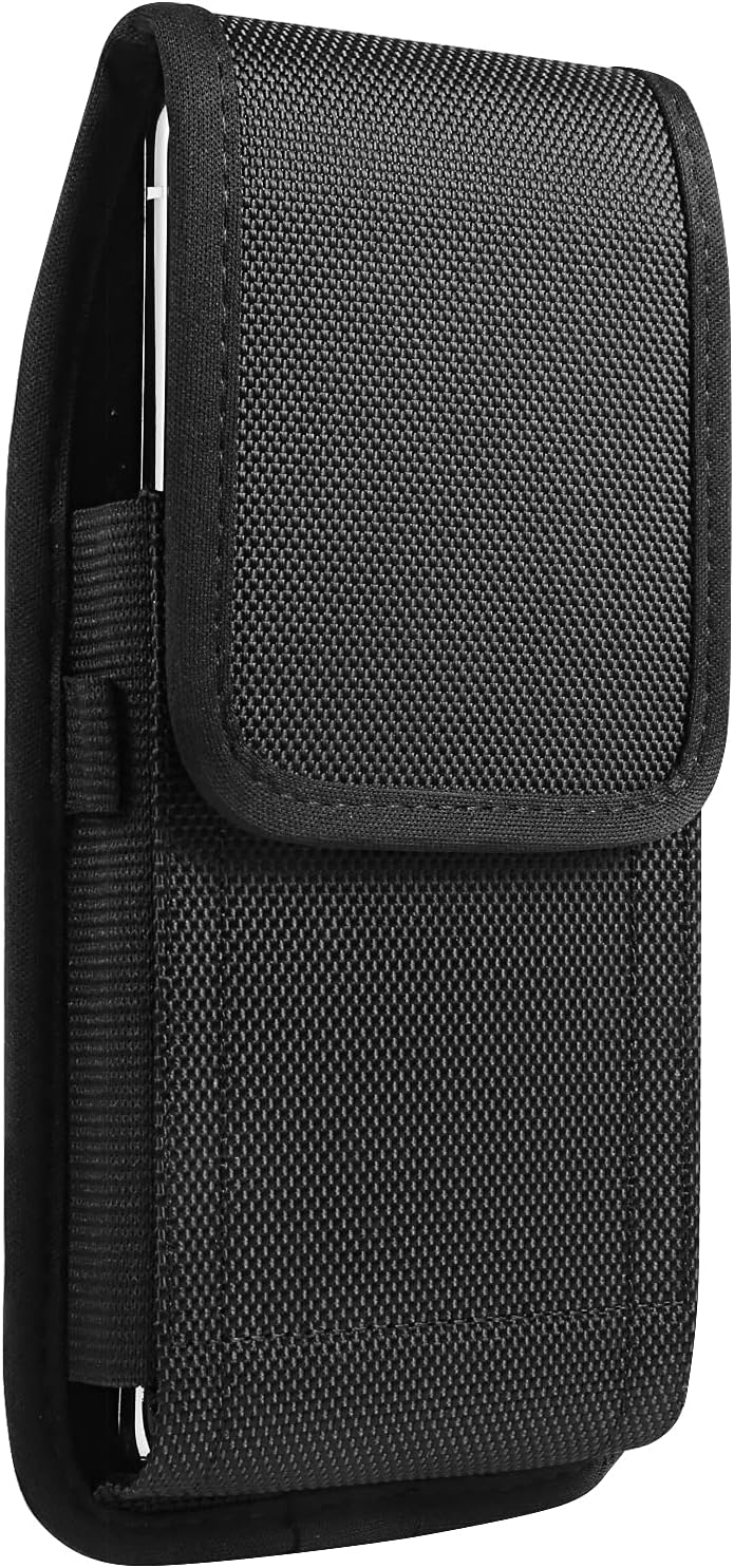 Men's Large Vertical Nylon Belt Phone Holster Universal