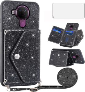 Nokia 5.4 Wallet Case w/ Strap & Screen Protector