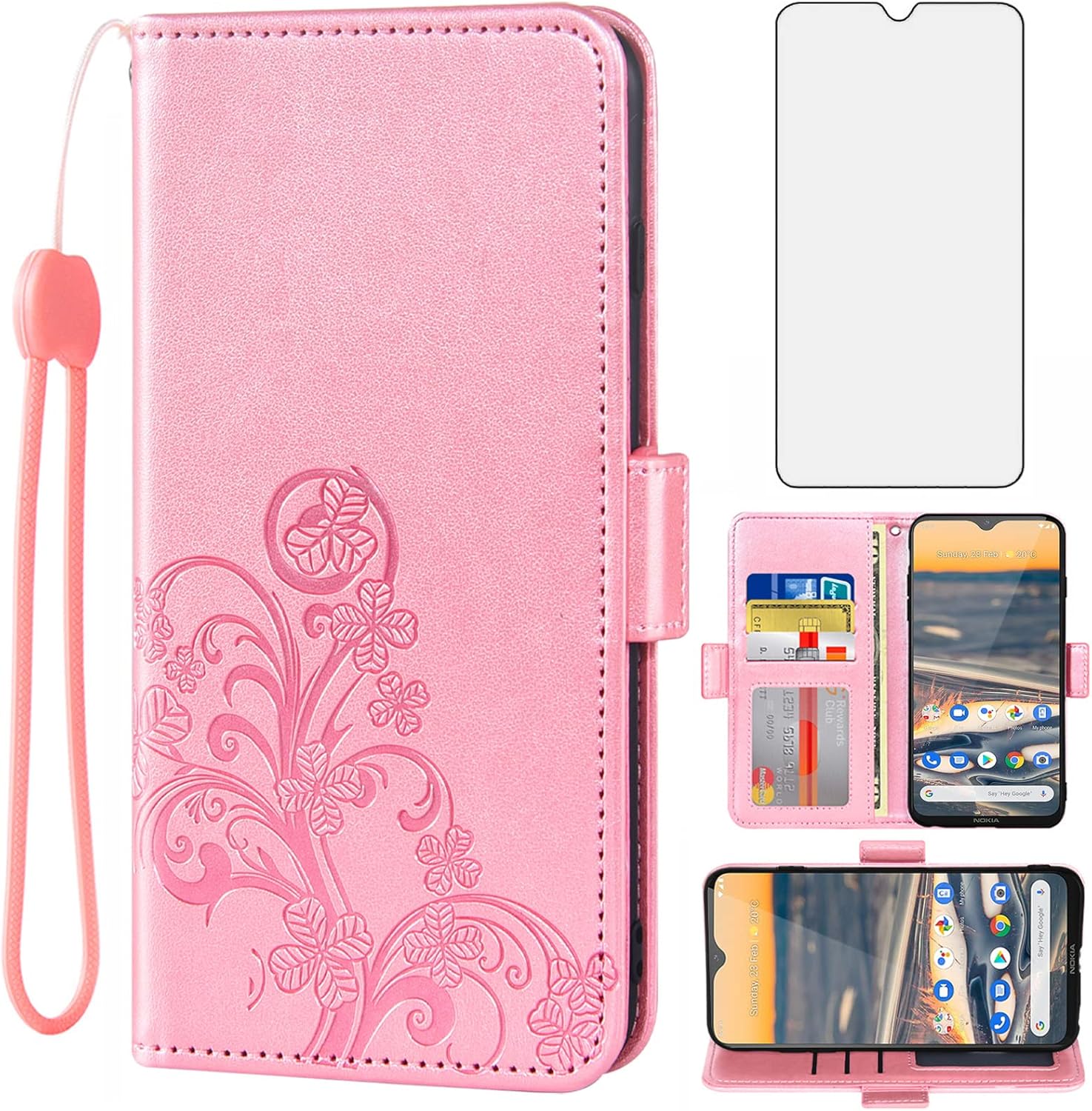 Nokia 5.3 Wallet Case Rose Gold